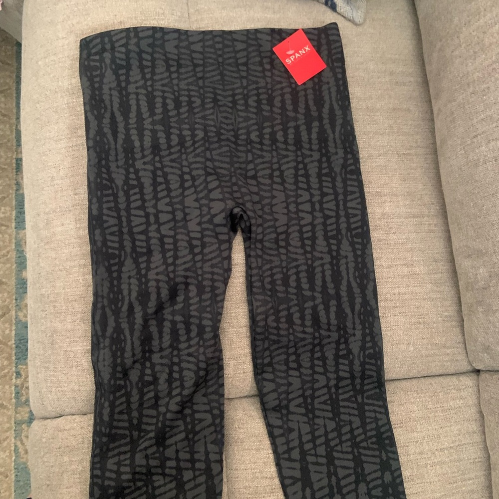 SPANX Black Patterned Leggings